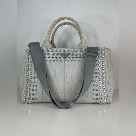 Prada Canapa Canvas Tote - Picture 1 of 16